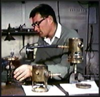 Dr. Jerry Eaton in the lab